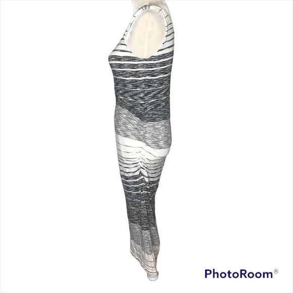 Athleta Stripe Midi Tank Dress Black White Size S - Picture 3 of 6